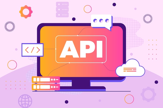 Free Vector gradient  api illustration