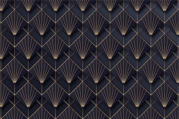 Free Vector gradient art deco background