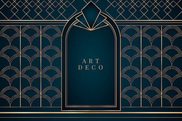 Free Vector gradient art deco background