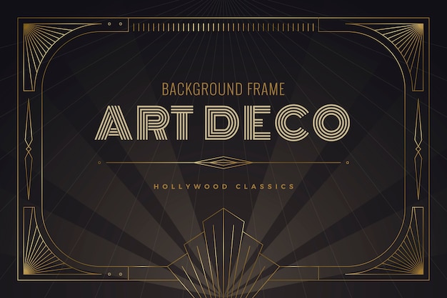 Free Vector gradient art deco background