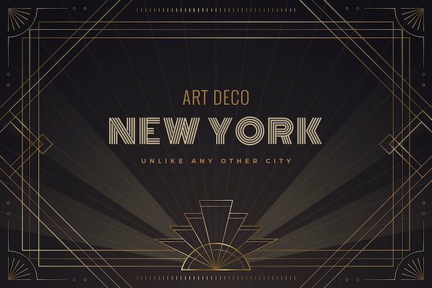 Free Vector gradient art deco new york background