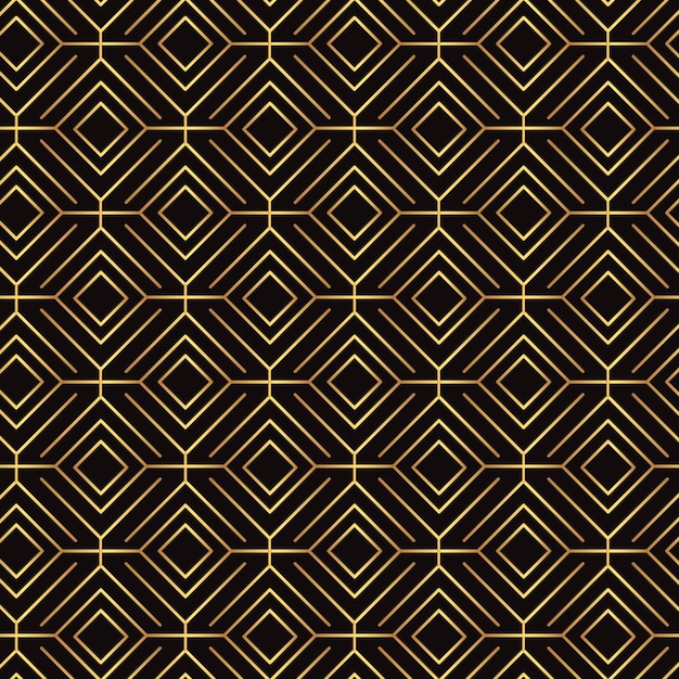 Free vector gradient art deco pattern design