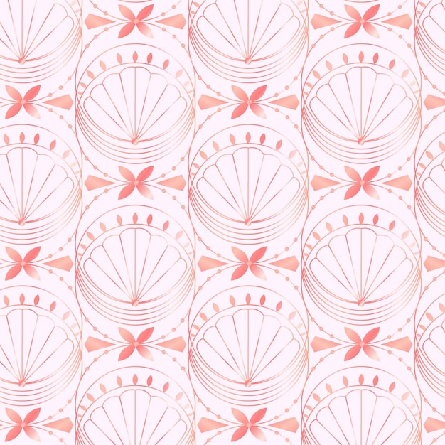 Gradient art deco pattern design