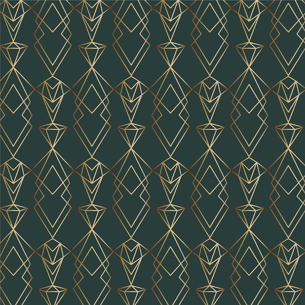 Gradient art deco pattern design