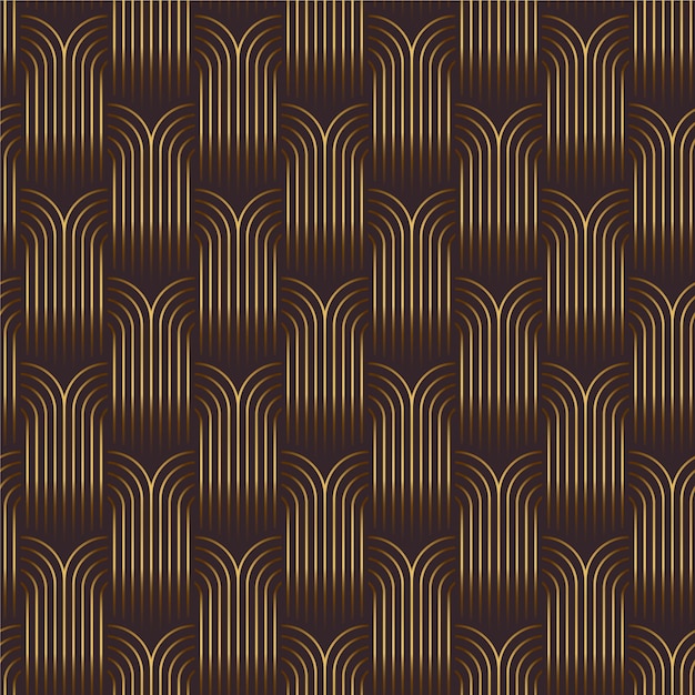 Gradient art deco pattern design