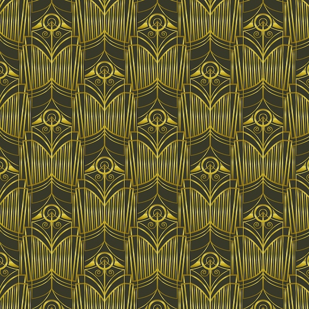 Gradient art deco pattern design