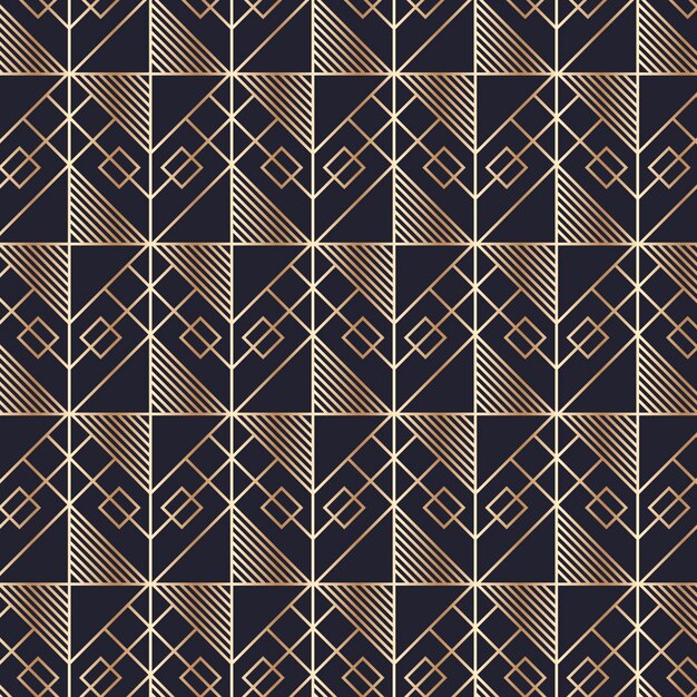 Gradient art deco pattern design