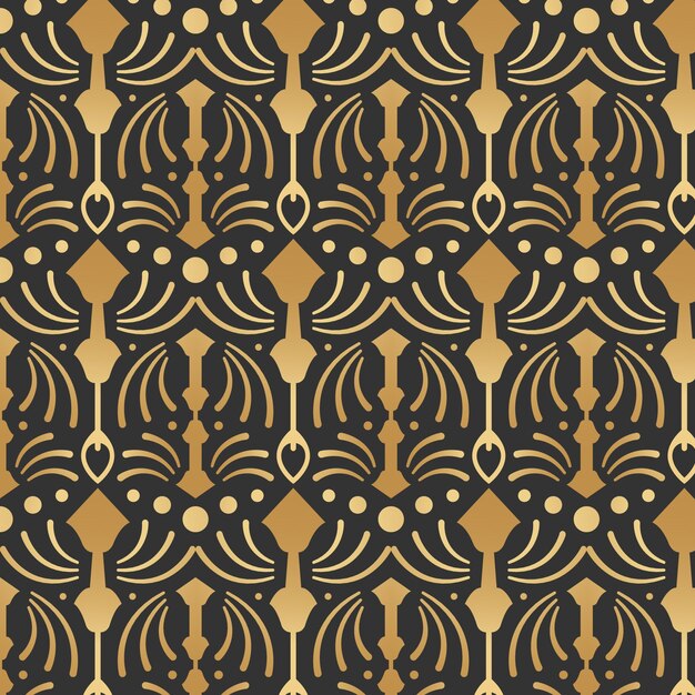 Gradient art deco pattern design