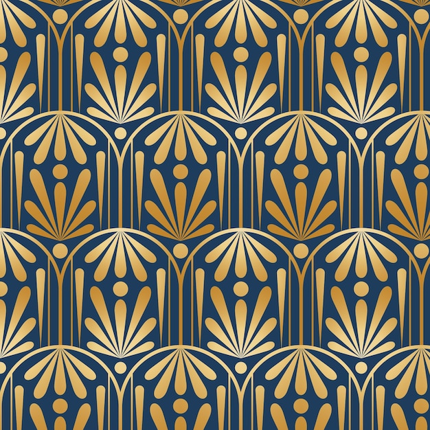 Gradient art deco pattern design