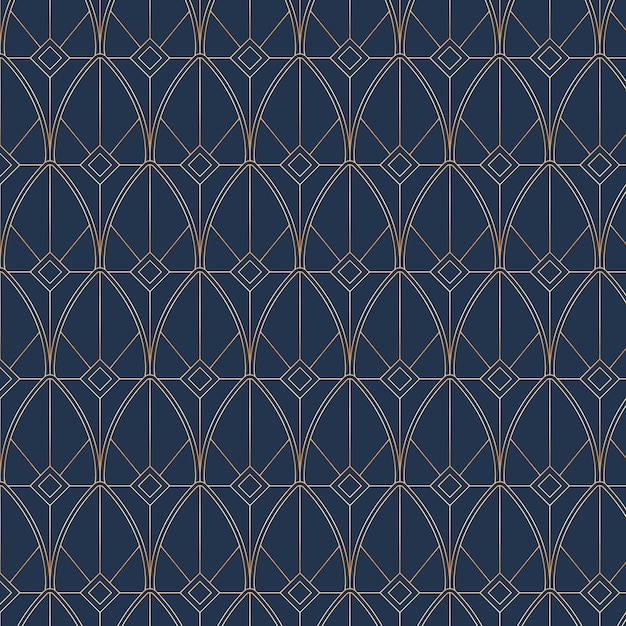 Gradient art deco pattern design