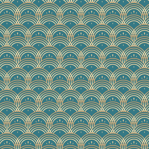 Gradient art deco pattern design