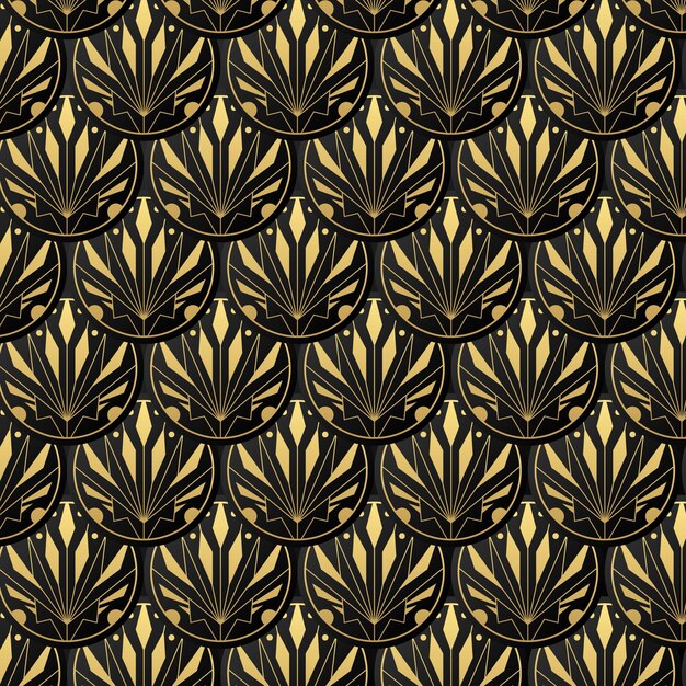 Gradient art deco pattern design