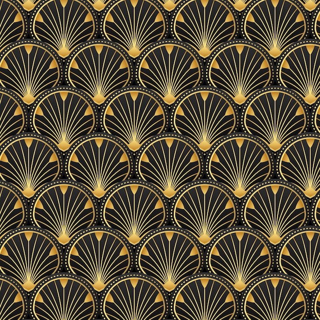 Free Vector gradient art deco pattern