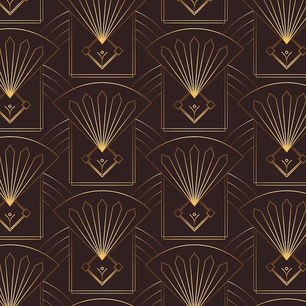 Free Vector gradient art deco pattern