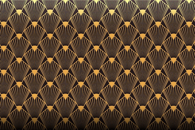 Free Vector gradient art deco pattern