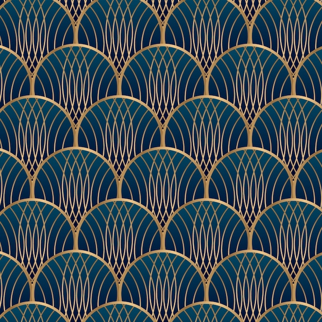 Gradient art deco pattern