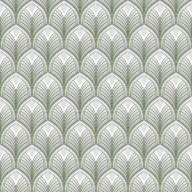 Free Vector gradient art deco seamless green details pattern