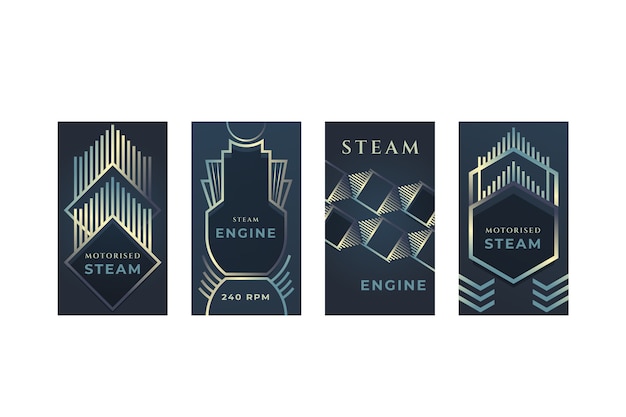 Gradient art deco story collection