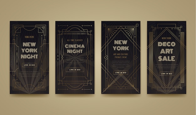 Gradient art deco story collection