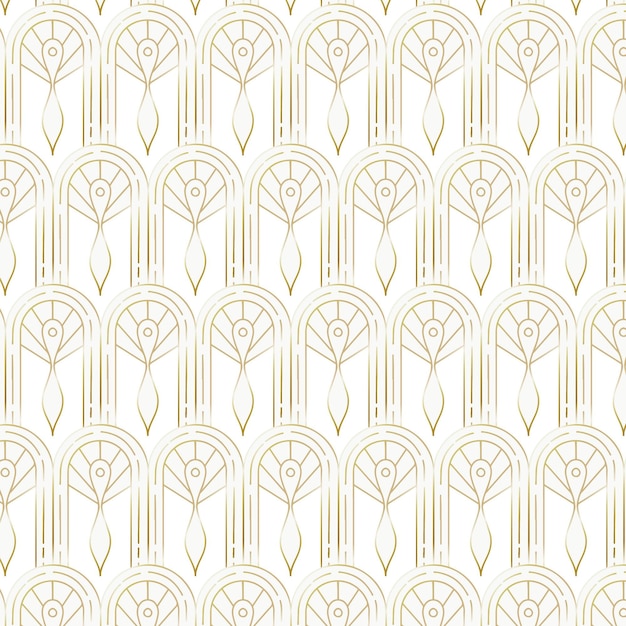 Free Vector gradient art deco vintage seamless pattern