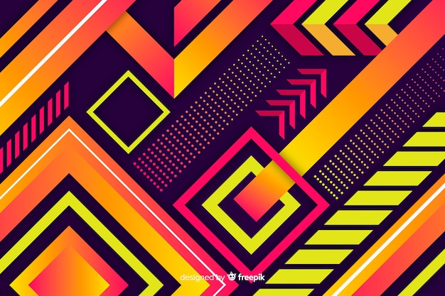 Gradient and artistic geometric shapes background