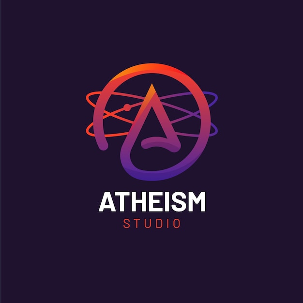 Gradient atheism logo template