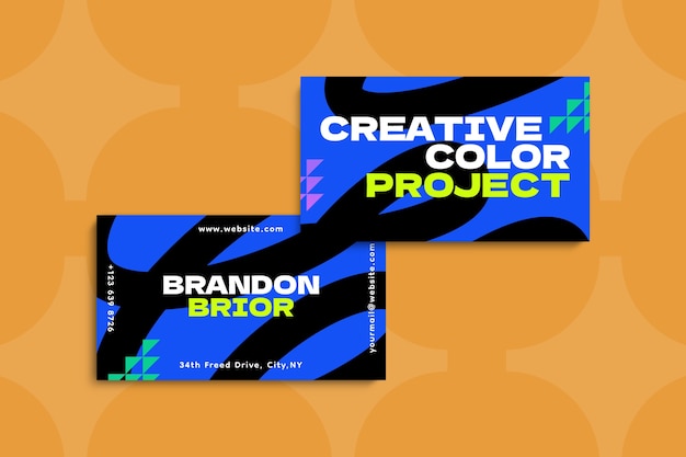 Free Vector gradient authentic business card