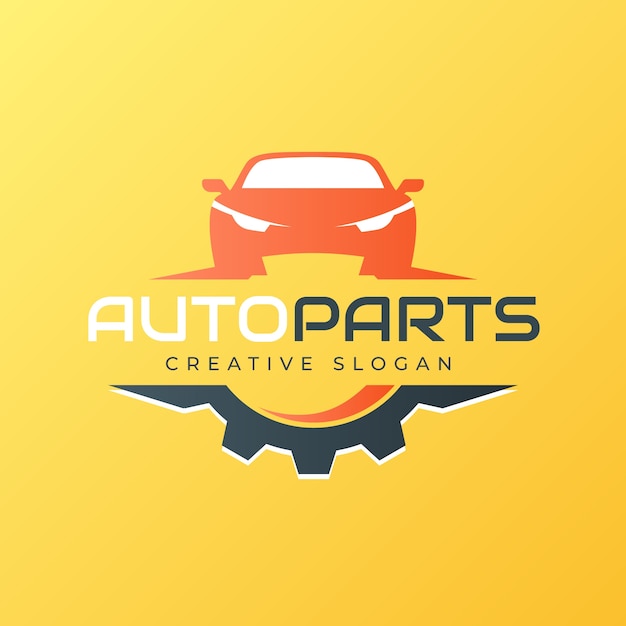 Free vector gradient auto parts logo design