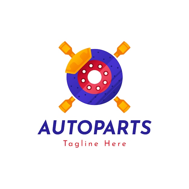 Gradient auto parts logo design