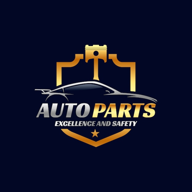 Gradient auto parts logo design