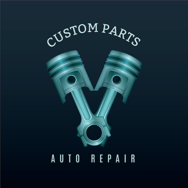 Free Vector gradient auto parts logo template