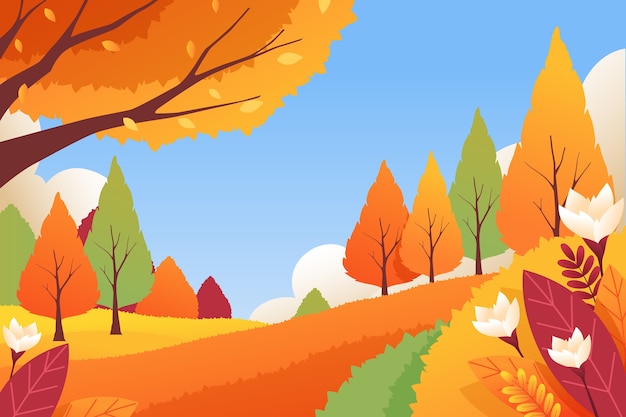 Gradient autumn landscape