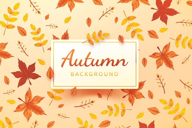 Free vector gradient autumn leaves background