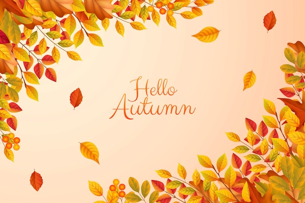 Free vector gradient autumn template design