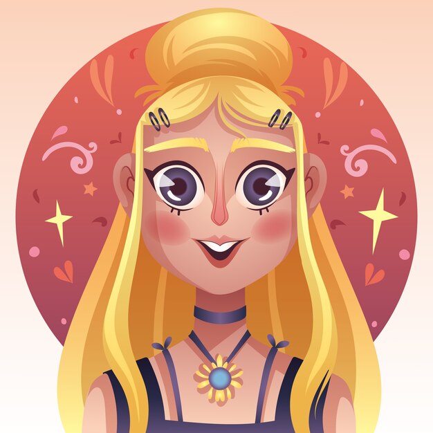 Gradient avatar illustration