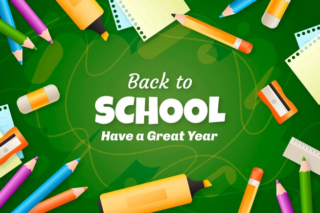 Gradient back to school background