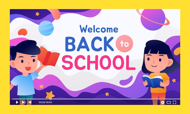 Gradient back to school youtube thumbnail