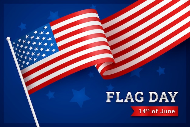 Gradient background for american flag day celerbration