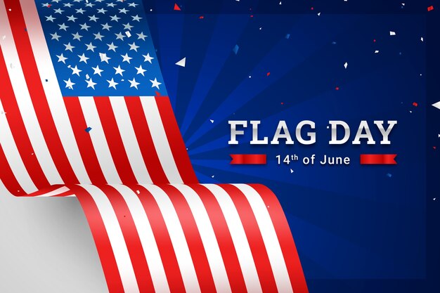 Gradient background for american flag day celerbration