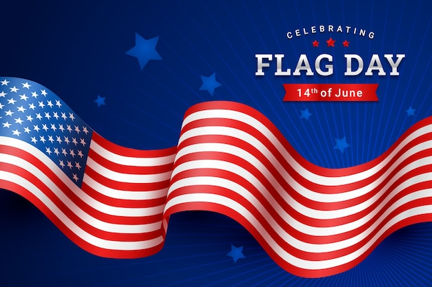 Free Vector gradient background for american flag day celerbration