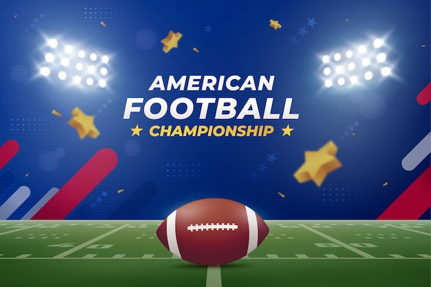 Free Vector gradient background for american football championship