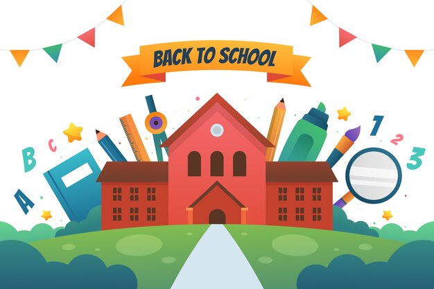 Gradient background for back to school season