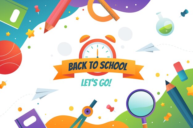 Gradient background for back to school season