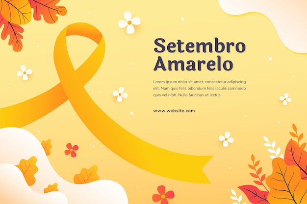 Gradient background for brazilian suicide prevention month awareness