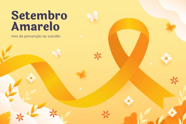 Free vector gradient background for brazilian suicide prevention month