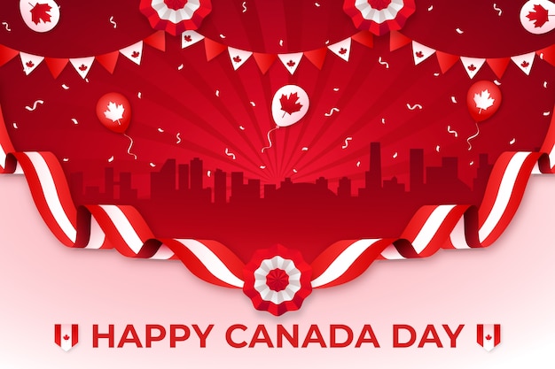 Gradient background for canada day celebration