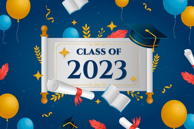 Gradient background for class of 2023 graduation