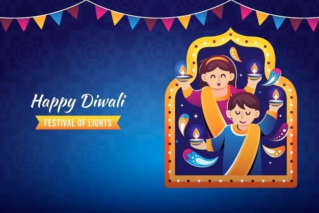 Gradient background for diwali festival