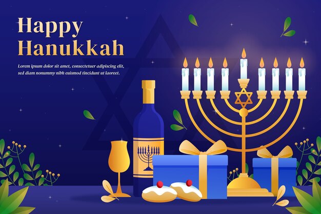 Gradient background for hanukkah celebration