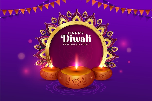 Gradient background for hindu diwali festival celebration